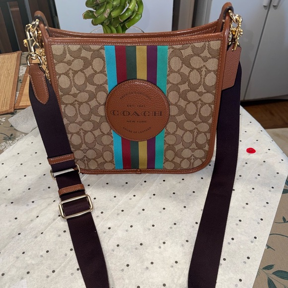 Coach Handbags - Coach Multicolor Stripe Signature Bag